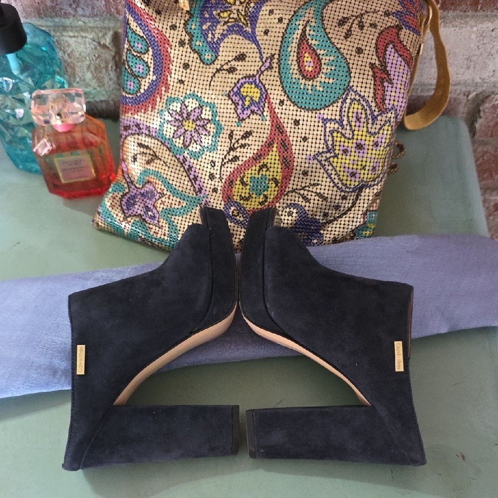 Calvin Klein Collection Navy Suede BEITRIS Mules - Picture 11 of 14